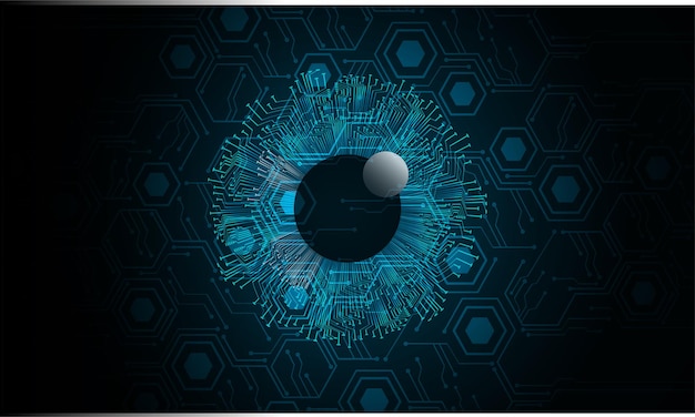 Auge Cyber-Schaltung Zukunftstechnologie-Konzept Hintergrund
