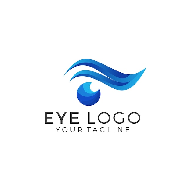 Auge logo design vektorvorlage buntes mediensymbol vision logotyp konzeptidee