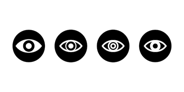 Auge-Vektor-Icon-Set Modernes Design-Symbol der Augen Symbol für das Sehvermögen