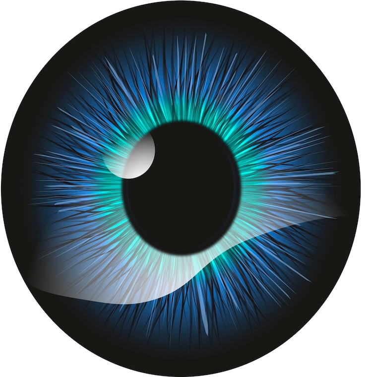 Vektor augen renita und blaue pupille