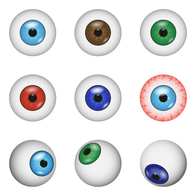 Augenball-anatomie-modellsatz