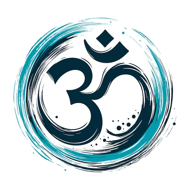 Aum om Pinselstrich-Vektor-Illustration