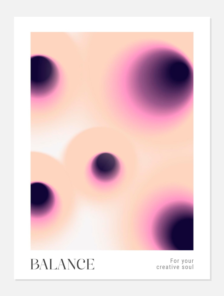 Vektor aura gradient y2k rundes poster futurismus vektorkunst-set retro-synth-welle rave dampfwelle hintergrund schwarz lila rosa blau gelb farben drucken von tapeten web-vorlage