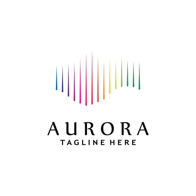 Aurora-lichtwellen-logo-vorlage