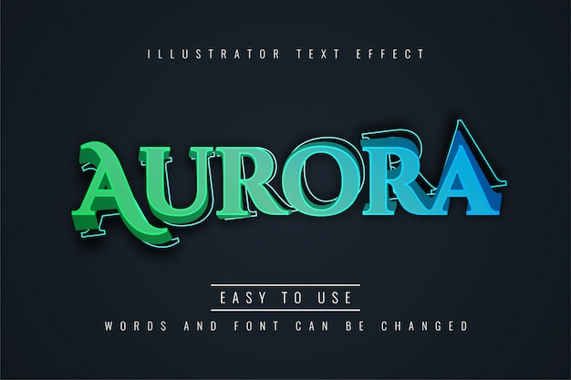 Aurora-texteffekt