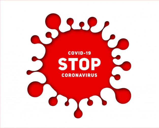 Vektor ausbruch der coronavirus-krankheit covid-19 in papierform