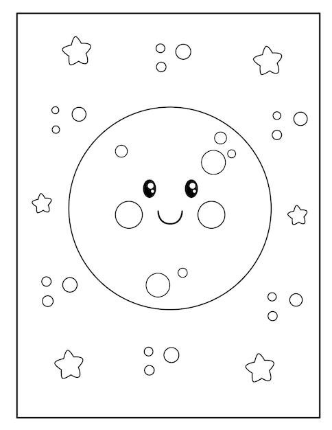 Mondmagie auf Papier: Ausmalbilder Mond für kleine und große Künstler