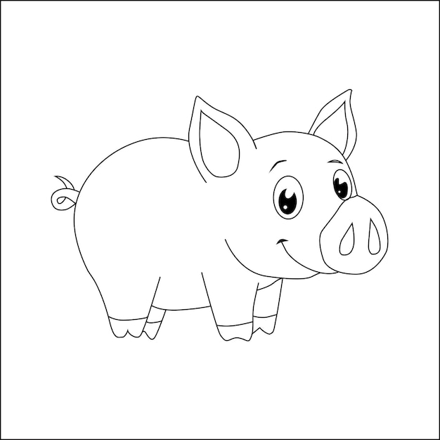 Ausmalbilder Schwein für Kinder