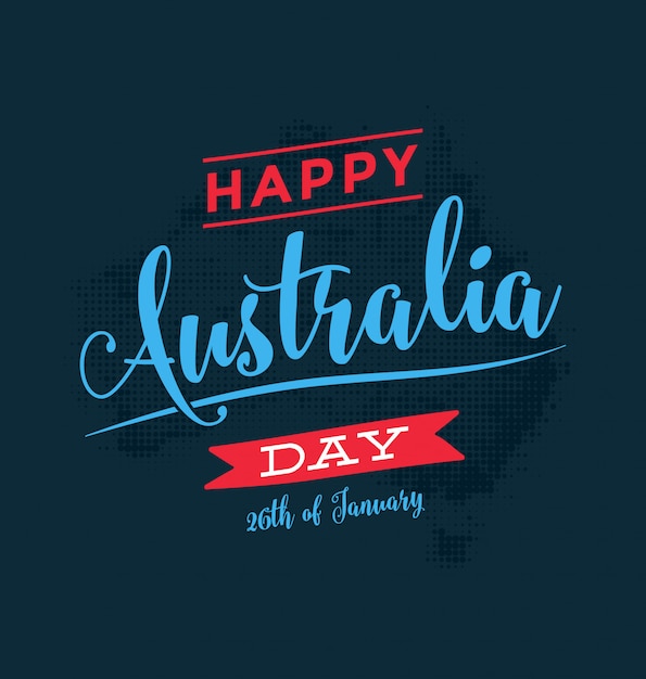 Vektor australia day - 26. januar - typografisches design