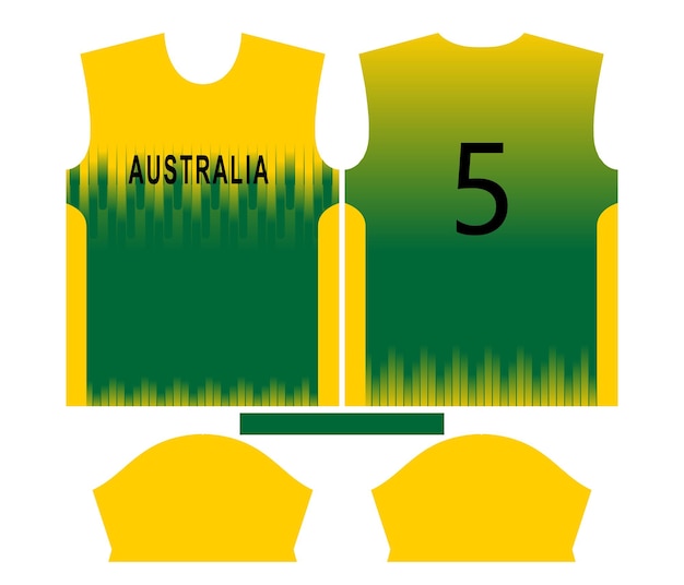 Australien-cricket-teamsport-kinderdesign oder australien-cricket-trikot-design