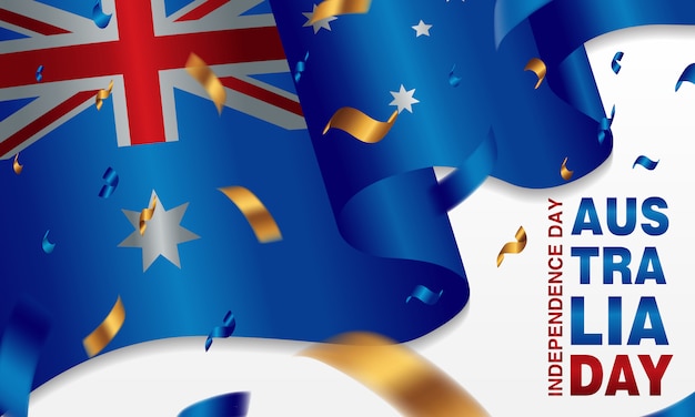 Australien day celebration poster oder banner hintergrund festgelegt.