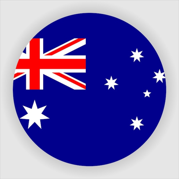 Australien flache abgerundete flaggensymbol