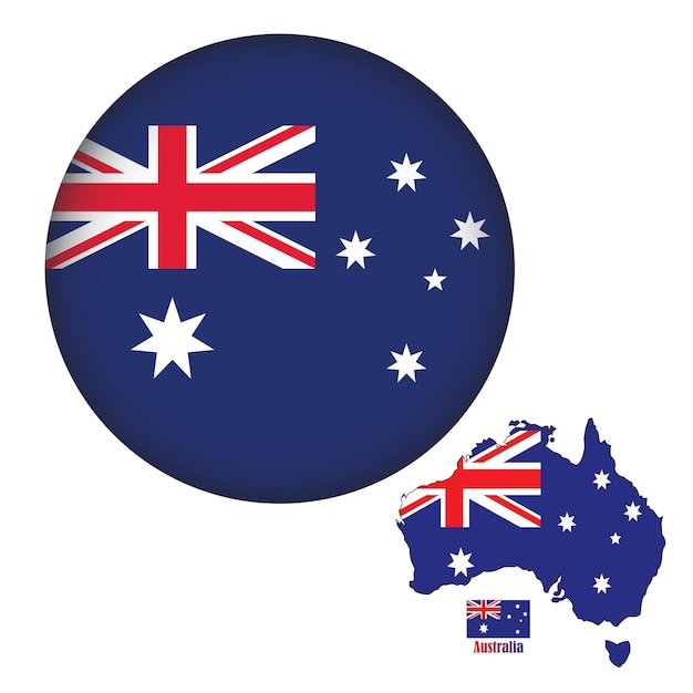 Australien-flagge in runder form