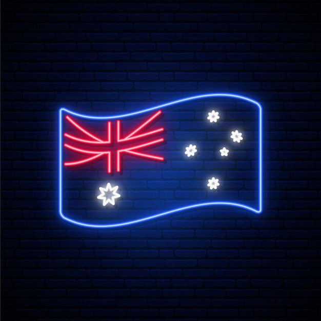 Australien flagge leuchtreklame.