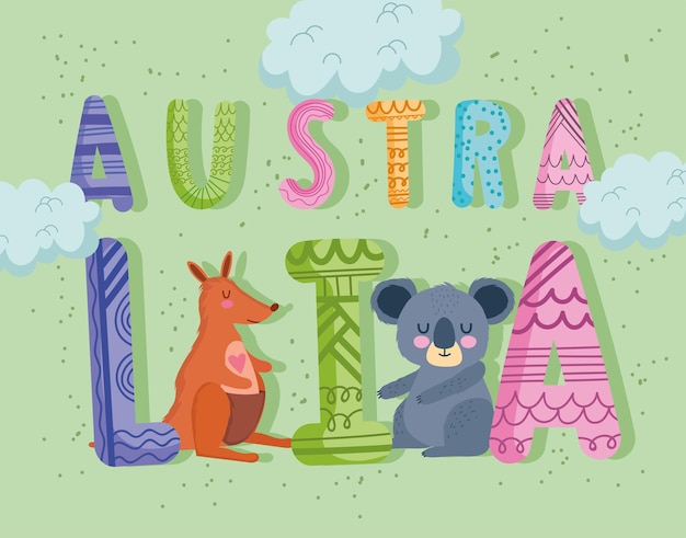 Australien wort und tiere