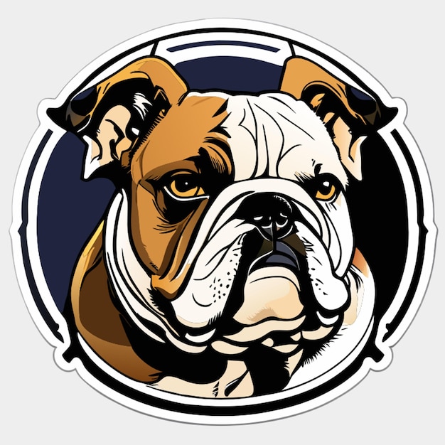 Vektor australische bulldog-aufkleber-vektorillustration