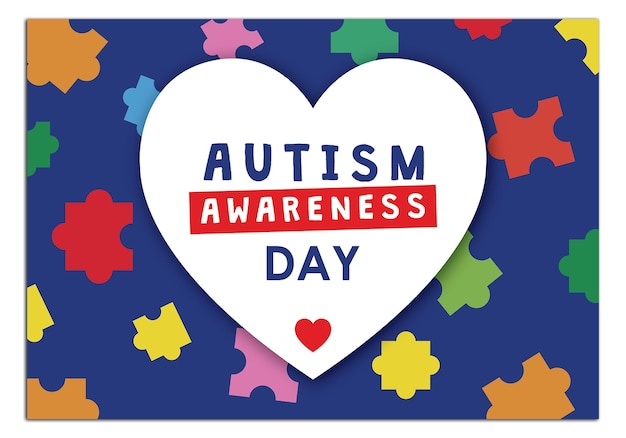 Vektor autism awareness children poster