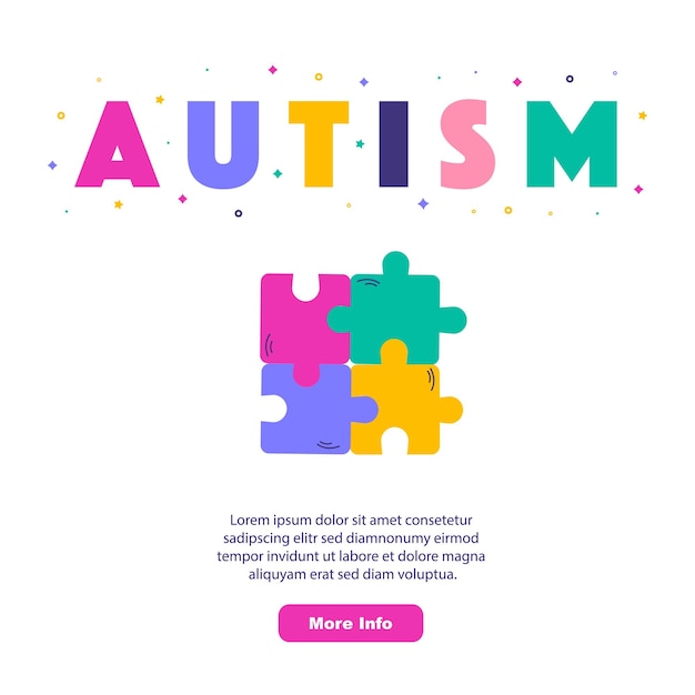 Vektor autismus akzeptanz monat karte poster april vektorgrafiken