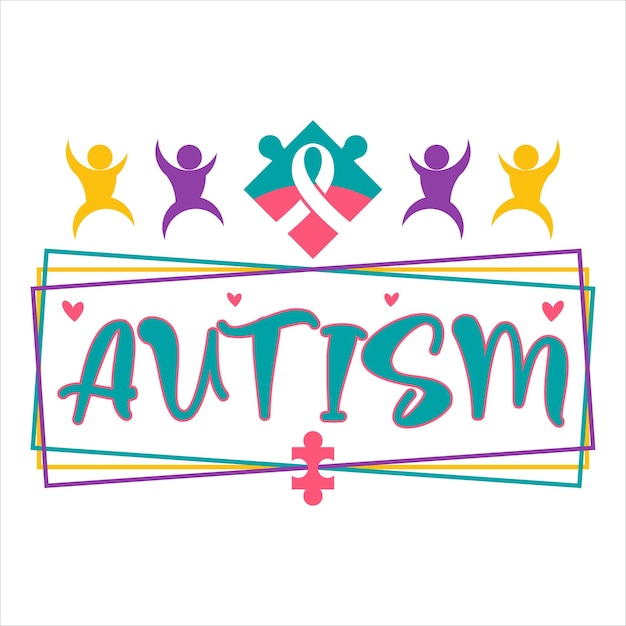 Vektor autismus-bewusstseins-t-shirt-design, svg-design, typografie-design, vektor, illustration, grafikdesign