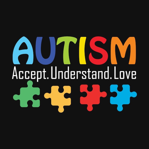 Vektor autismus-t-shirt-design