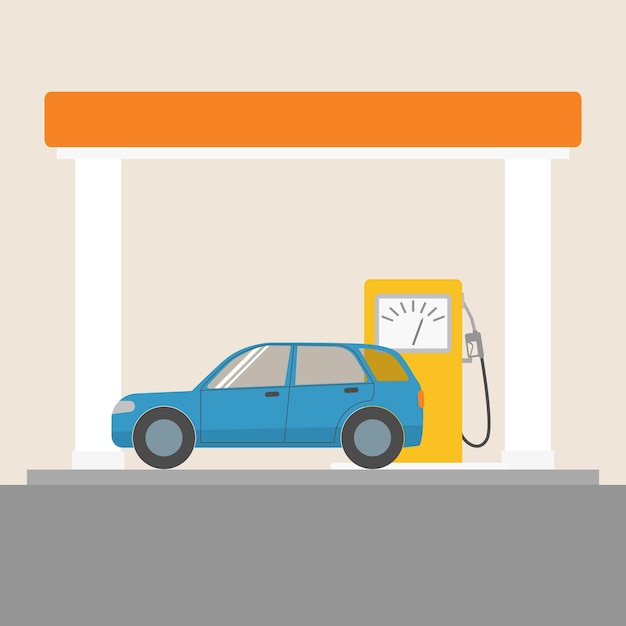 Auto an der Tankstelle