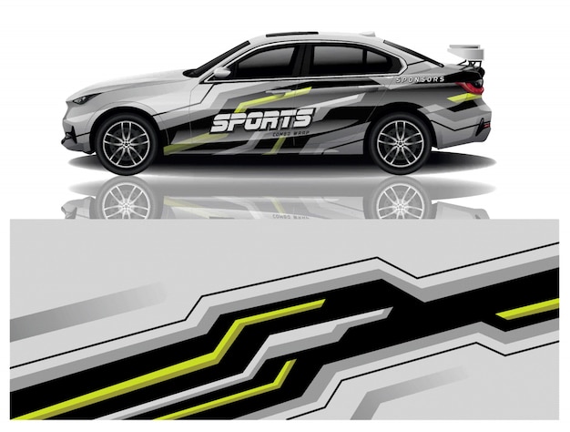 Auto aufkleber wrap design vektor