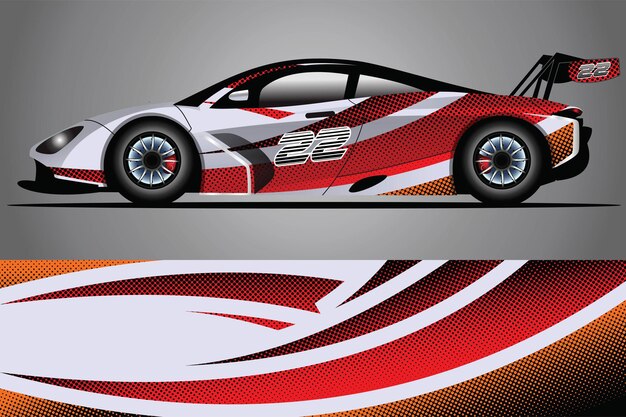 Auto aufkleber wrap design vektor