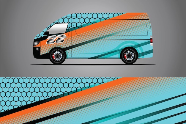 Vektor auto aufkleber wrap design vektor