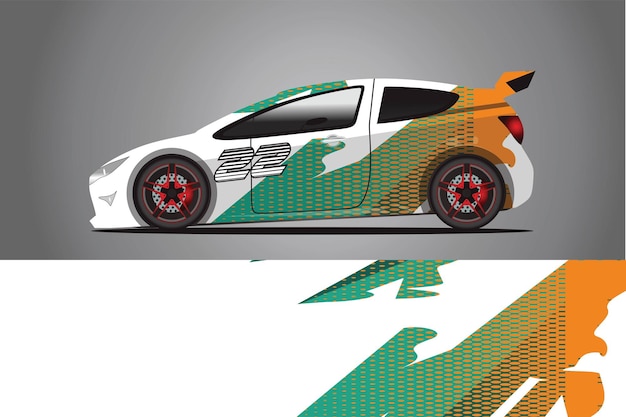 Auto aufkleber wrap design vektor