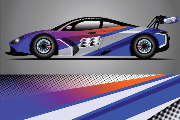 Auto aufkleber wrap design vektor