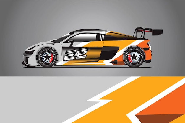 Auto aufkleber wrap design vektor