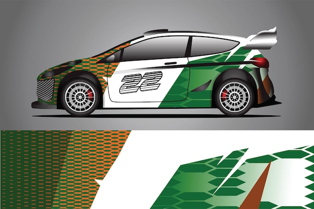 Auto aufkleber wrap design vektor