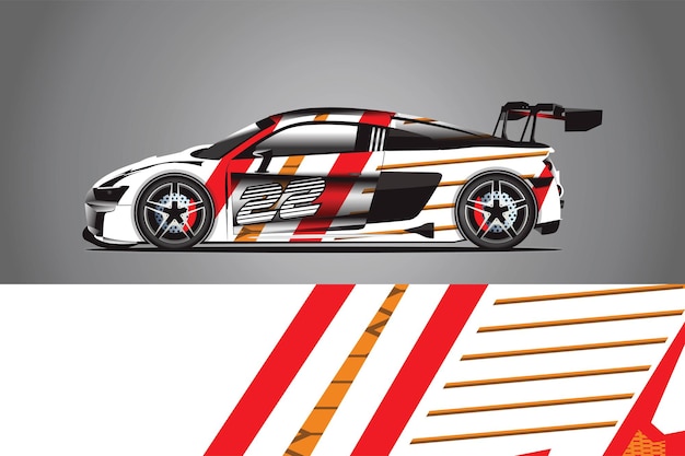 Auto aufkleber wrap design vektor