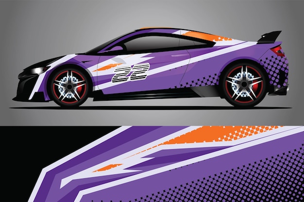 Auto aufkleber wrap design vektor