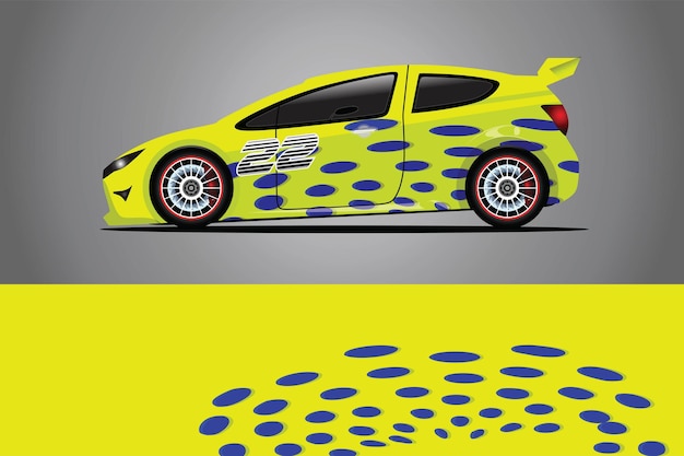 Auto aufkleber wrap design vektor