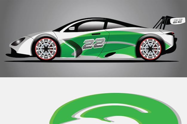 Auto aufkleber wrap design vektor