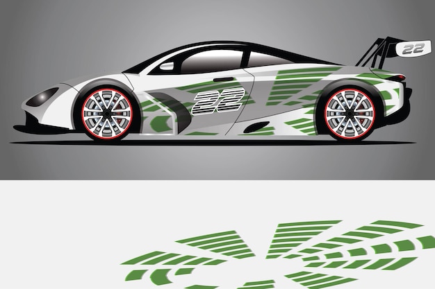 Auto aufkleber wrap design vektor