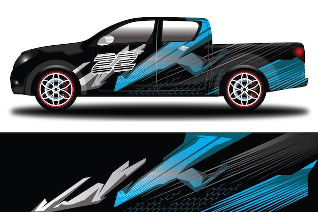 Auto aufkleber wrap design vektor