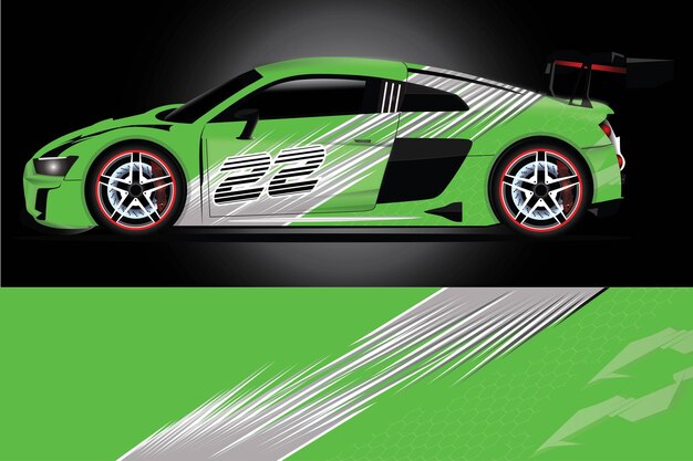 Auto aufkleber wrap design vektor