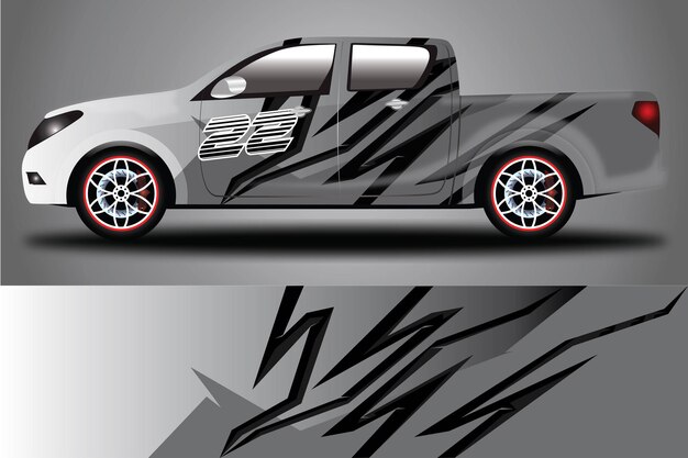 Auto aufkleber wrap design vektor