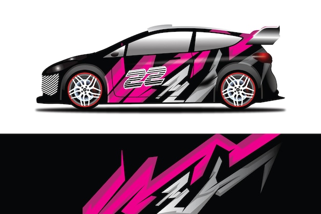 Auto aufkleber wrap design vektor