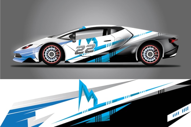 Auto aufkleber wrap design vektor