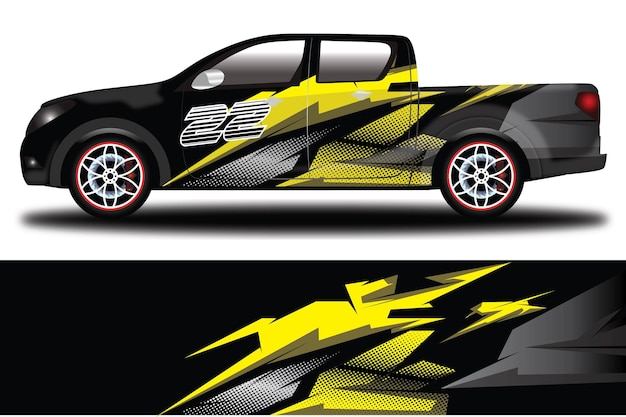 Auto aufkleber wrap design vektor