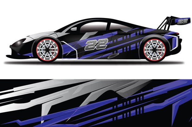 Auto aufkleber wrap design vektor