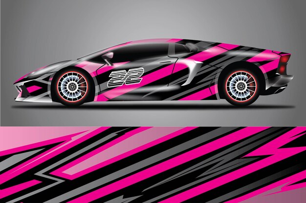 Auto Aufkleber Wrap Design Vektor