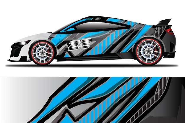 Auto aufkleber wrap design vektor