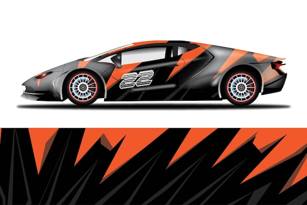 Auto aufkleber wrap design vektor