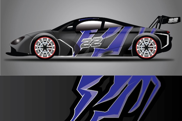 Auto aufkleber wrap design vektor