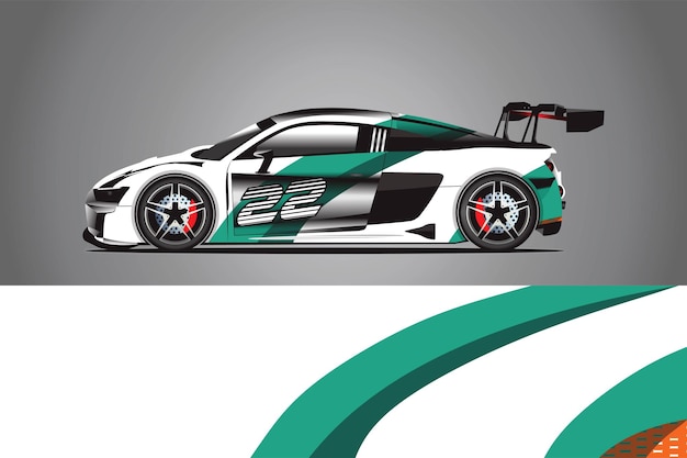 Auto aufkleber wrap design vektor