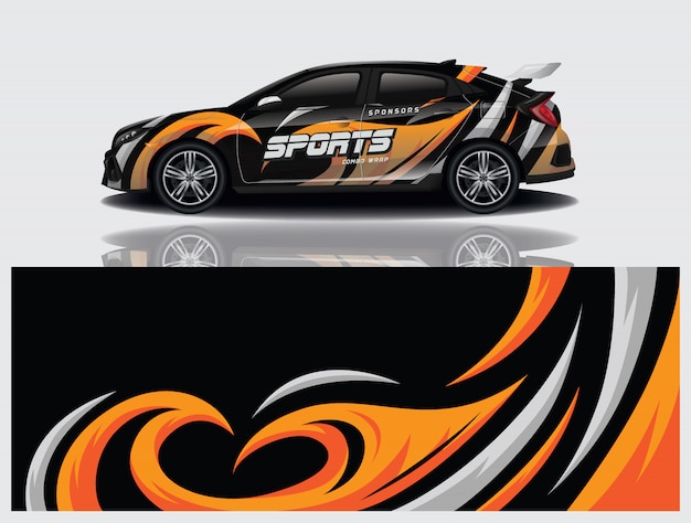 Vektor auto aufkleber wrap design